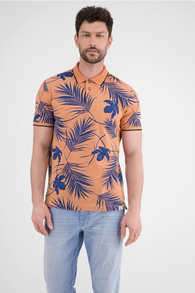 MODIEUS POLOSHIRT MET ZOMERS PATROON 2563265 918 PALE PAPAYA